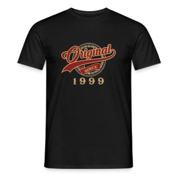 Original since 1999 - Jahrgang Geschenk Geburtstag - Männer T-Shirt - Schwarz - Vorne - AI Model Male 178 light (178cm)