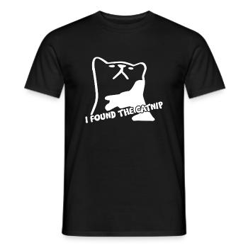 Chemise de chat • Chat ronronnant • Cadeau - T-shirt homme - noir - Devant - AI Model Male 178 light (178cm)