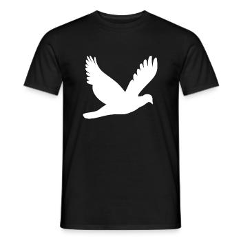 Weiße Friedenstaube - Männer T-Shirt - Schwarz - Vorne - AI Model Male 178 light (178cm)
