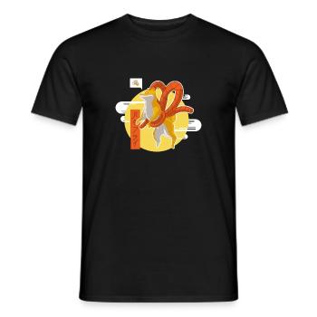 Shibufly - Shiba Inu Butterfly - Men's T-Shirt - black - Front - AI Model Male 178 light (178cm)
