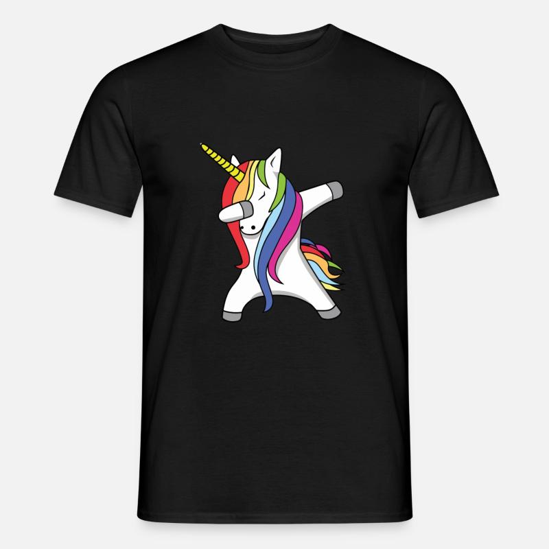 Einhorn DAB Dance - Männer T-Shirt - Schwarz