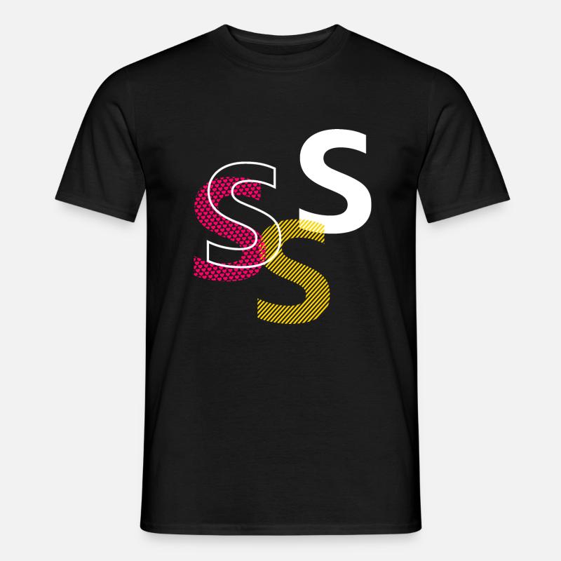 Buchstabe S - Männer T-Shirt - Schwarz