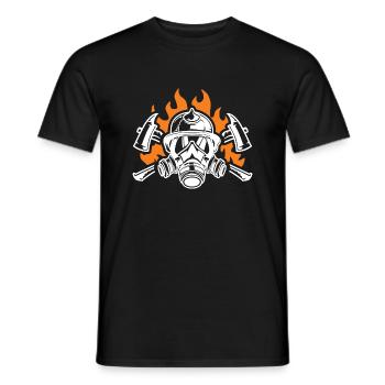 fire brigade - Men's T-Shirt - black - Front - AI Model Male 178 light (178cm)