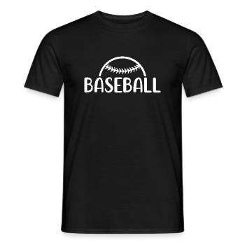 Baseball - Männer T-Shirt - Schwarz - Vorne - AI Model Male 178 light (178cm)