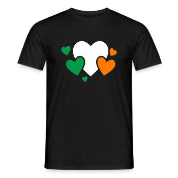 Ireland Flag Vintage Irish Flag Dublin - Men's T-Shirt - black - Front - AI Model Male 178 light (178cm)