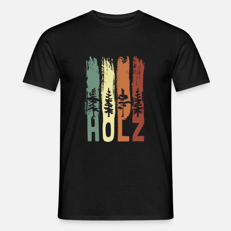Holz Wald Waldbewohner Holzarbeiter - Männer T-Shirt - Schwarz