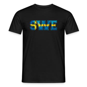 SWE Suède - T-shirt homme - noir - Devant - AI Model Male 178 light (178cm)