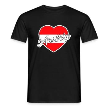 Austria - Men's T-Shirt - black - Front - AI Model Male 178 light (178cm)