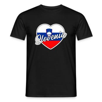 Slovenia - Men's T-Shirt - black - Front - AI Model Male 178 light (178cm)
