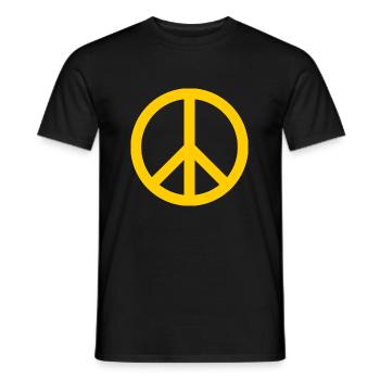 peace sign - Men's T-Shirt - black - Front - AI Model Male 178 light (178cm)