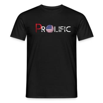 Prolific - T-shirt homme - noir - Devant - AI Model Male 178 light (178cm)