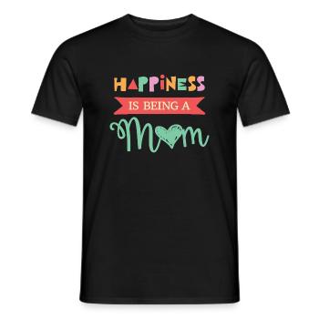 Luck is to be a mom. - Men's T-Shirt - black - Front - AI Model Male 178 light (178cm)