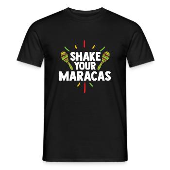SHAKE YOUR MARACAS - Men's T-Shirt - black - Front - AI Model Male 178 light (178cm)