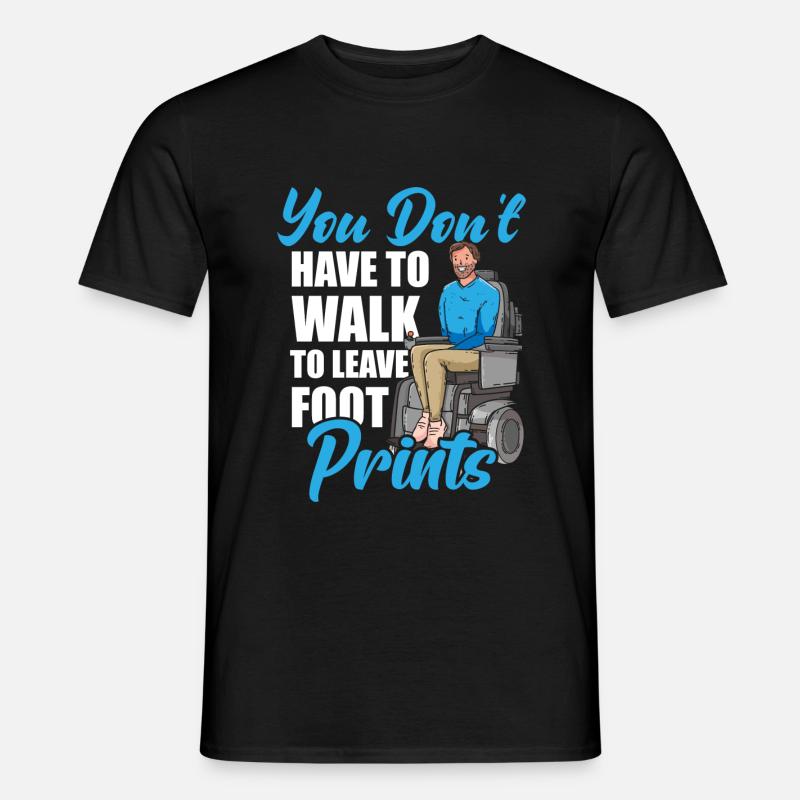Behindert Rollstuhlfahrer Ironie - Männer T-Shirt - Schwarz