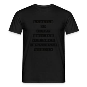 Endlich 50 jetzt noch erwachsen werden - Männer T-Shirt - Schwarz - Vorne - AI Model Male 178 light (178cm)
