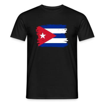 Cuba Flag Caribbean Vacation Cuba Travel Havana - Men's T-Shirt - black - Front - AI Model Male 178 light (178cm)