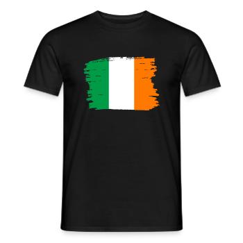 Ireland Flag Vintage Irish Flag Dublin - Men's T-Shirt - black - Front - AI Model Male 178 light (178cm)