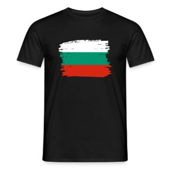 Drapeau bulgare Drapeau bulgare Sables d’or - T-shirt homme - noir - Devant - AI Model Male 178 light (178cm)