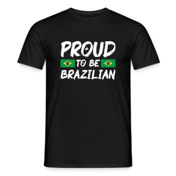 Brazil Flag Brazilian Flag South America - Men's T-Shirt - black - Front - AI Model Male 178 light (178cm)