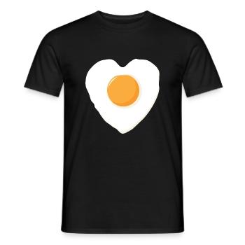 Spiegeleiliebe - Männer T-Shirt - Schwarz - Vorne - AI Model Male 178 light (178cm)