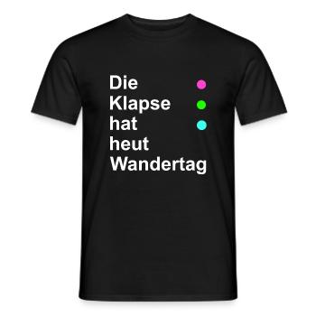 La claque a aujourd'hui jour de randonnée - T-shirt homme - noir - Devant - AI Model Male 178 light (178cm)