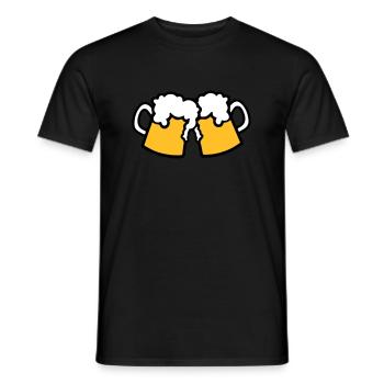 Bière - T-shirt homme - noir - Devant - AI Model Male 178 light (178cm)