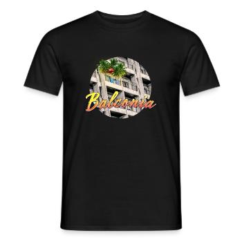 BALCONIA - Men's T-Shirt - black - Front - AI Model Male 178 light (178cm)