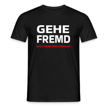Ich gehe auch Fremd betrügen T-Shirt Ehefrau - Männer T-Shirt - Schwarz - Vorne - AI Model Male 178 light (178cm)