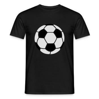soccer ball / fussball / fùtbol - T-shirt homme - noir - Devant - AI Model Male 178 light (178cm)