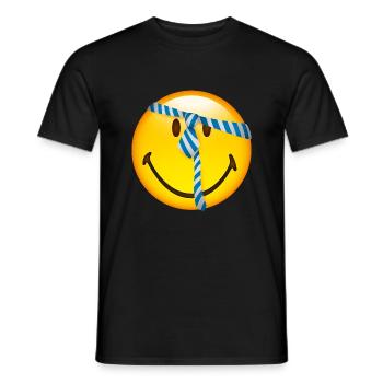 Smiley Tie - Men's T-Shirt - black - Front - AI Model Male 178 light (178cm)