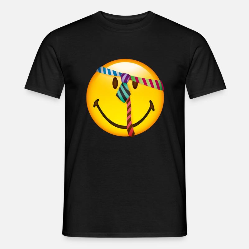 Smiley Tie - Mænd T-shirt - sort