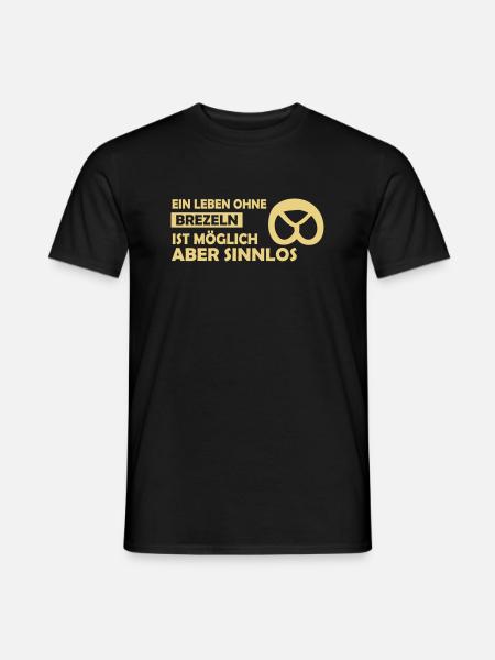 ein leben ohne brezeln - Männer T-Shirt - Schwarz