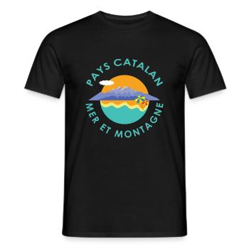 Catalan country - Men's T-Shirt - black - Front - AI Model Male 178 light (178cm)