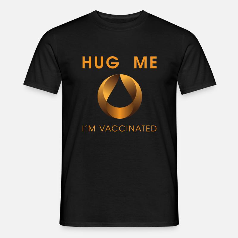 Umarme mich, ich bin geimpft - Männer T-Shirt - Schwarz
