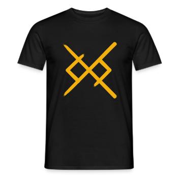 Nordische Rune für ewige Liebe - Männer T-Shirt - Schwarz - Vorne - AI Model Male 178 light (178cm)