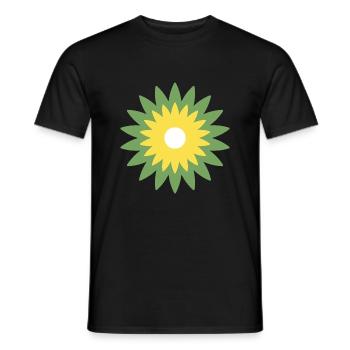 flower - Men's T-Shirt - black - Front - AI Model Male 178 light (178cm)