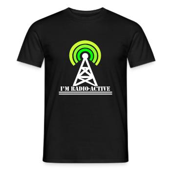 Ich Bin Radio Aktiv Lustige Ham Radio Kostüm - Männer T-Shirt - Schwarz - Vorne - AI Model Male 178 light (178cm)