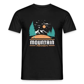 Hiking - Mountain Adventure - Men's T-Shirt - black - Front - AI Model Male 178 light (178cm)