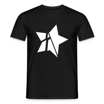 Star Broken Star A Vector Design - Men's T-Shirt - black - Front - AI Model Male 178 light (178cm)