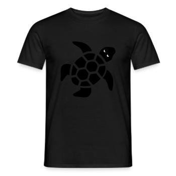 turtle turtle - Men's T-Shirt - black - Front - AI Model Male 178 light (178cm)
