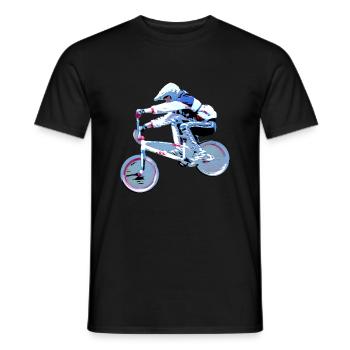 bmx race racing vtt motocross - T-shirt homme - noir - Devant - AI Model Male 178 light (178cm)