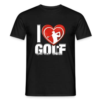J’adore GOLF - motif de golf cool pour les golfeurs - T-shirt homme - noir - Devant - AI Model Male 178 light (178cm)