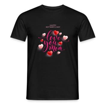 Happy Mothers Day - Men's T-Shirt - black - Front - AI Model Male 178 light (178cm)
