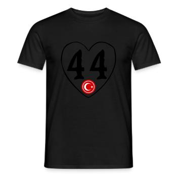 Malatya 44 Herz - Männer T-Shirt - Schwarz - Vorne - AI Model Male 178 light (178cm)