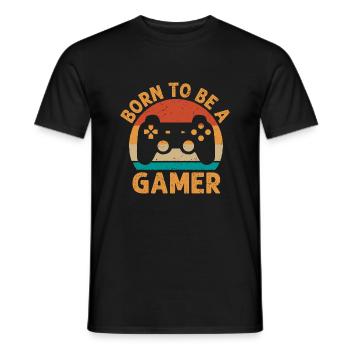 né pour être un joueur - T-shirt homme - noir - Devant - AI Model Male 178 light (178cm)