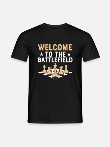 Bienvenue sur l’échiquier des joueurs d’échecs - T-shirt homme - noir