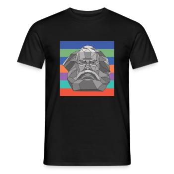 Les | complémentaires de Karl Mag Karl Marx - T-shirt homme - noir - Devant - AI Model Male 178 light (178cm)