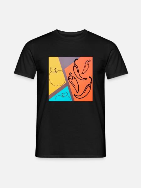 Apple Pepperoni Chili - Men's T-Shirt - black