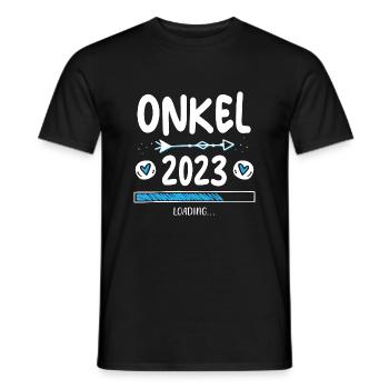 Onkel 2023 Loading - Männer T-Shirt - Schwarz - Vorne - AI Model Male 178 light (178cm)