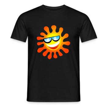 Happy Red Hot Summer Sun - Men's T-Shirt - black - Front - AI Model Male 178 light (178cm)